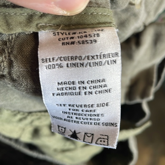 Kut linen size 8 green pants - Picture 6 of 6